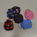 6 Pieces Dog Tag Silencer Dog Tag Cover Portable Pet ID Soundless Silencer Bag with Rings Quiet Bag Protector for Pets (Paw Style)