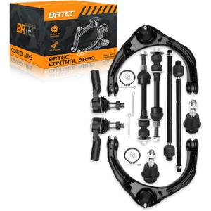 10pcs 2WD Front Upper Control Arms for Dodge Ram 1500 2006 2007 2008 w/Lower Ball Joints Stabilizer Sway Bar End Links Inner & Outer Tie Rod End