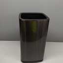 Mbillion 4Gal/15L Open top Trash Can with Removable Inner Bucket Small Waste Basket Stainless Steel Metal Trash Can for Bathroom Office,Brushed Black