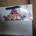 wishinside 13” Large Baseball Happy Birthday Gift Bag Set with Handles, Greeting Card, Tissue Papers and Stickers for Boys Kids Teens, Sport Themed Birthday Design, 1 Pcs