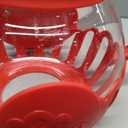 Ecolution Patented Micro-Pop Microwave Popcorn Popper with Temperature Safe Glass, 3-in-1 Lid Measures Kernels and Melts Butter, Made Without BPA, Dishwasher Safe, 3-Quart, Red