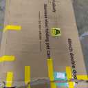 FoQualy Collapsible Stainless Steel Dog Crate, 48"  Size Lockable Wheel, with Tray, Stackable, Heavy Duty, Divider, Indoor and Outdoor