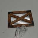 Autumn Alley Farmhouse Toilet Paper Holder with Bracket - Farmhouse Bathroom Rustic Country Decor - Rustic Bathroom Accessories Featuring Warm Brown Wood, Galvanized Metal, and Black Metal