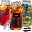 ComSaf Large Mason Jars 64oz Half Gallon 3 Pack, Wide Mouth Mason Jars with Lids and Seal Bands, Glass Canning Jars for Pickling, Jam, Jelly, Salad, Desert, Shower Wedding Favors