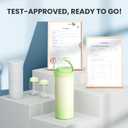 LUCKBEE Portable Breastmilk Cooler - 16oz Breast Milk Cooler Bottle with LCD Temp Display Cooling up to 24 Hours, Breastmilk Chiller with 2pcs Milk Storage Bottles, Breastfeeding Essentials for Baby (Green)