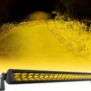 4WDKING Amber LED Light Bar 22 inch Off Road LED Spot Flood Combo Work Light High Bright Truck Driving Fog Lamp IP69K Waterproof for Truck Cars ATV UTV Boat