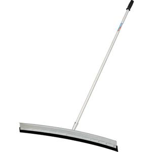 Unger Professional AquaDozer Max Kit, 36 Smooth Surface Curved Floor Squeegee and 48 Dual End Pole, Rubber Blade Scrubber and Broom for Concrete, Asphalt, and Tough Cleaning Jobs