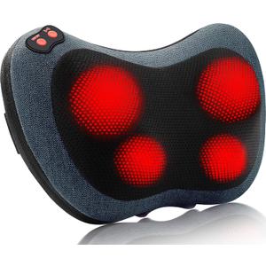Papillon Neck Massager,Shiatsu Electric Back Massager with Heat,Neck Back Pain Relief Gifts for Mom/Dad/Women/Men,Deep Tissue Kneading Massage Pillow for Shoulder,Legs,Foot,Body Muscle Fatigue Relief (Cyan Blue)
