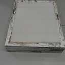 Califortree 8x10 Shadow Box Frame with Linen Back - Real Glass, Push Pins Included, Sturdy Rustic Memory Display Case, Fits 6.8x8.8 Inserts, Distressed White