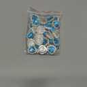 PATIKIL 30PCS Heart Rhinestones, Sew on Rhinestones Buttons Crystal Heart Nail Charm Embellishment Flatback Diamond for Sewing DIY Clothing Wedding, Blue