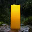 Homemory Large Solar Candles Outdoor Waterproof, 4"x10", Dusk to Dawn, Solar Powered Flameless Candles for Outdoor, Lanterns