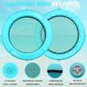Inflatable Dock Floating Platform, 8FT Inflatable Water Hammock Floating Deck 10FT Round Floating Ring for Adults Tanning Pool Lounger Platform Mat for Beach Lake Party Dock Boat