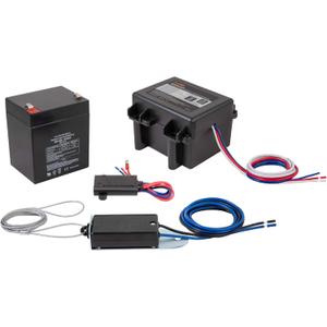 CURT 52040 Soft-Trac 1 Trailer Breakaway Switch Kit System with Battery and Charger , black