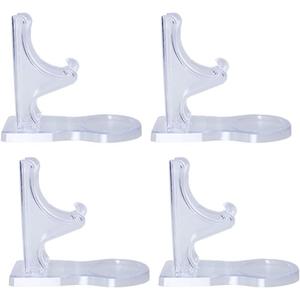 4 Packs Acrylic Display Stands China Tea Cup Holder Display Saucer European Coffee Shelf Display Stand Holder High Feet