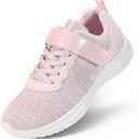 Apawwa Boys Girls Sneakers Lightweight Sneaker for boy Kids Breathable Tennis Shoes for Toddler/Little Kids/Big Kids (Z2405 Pink)
