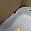 SpaceTime Large Cat Litter Box with High Sides,Cat Boxes for Indoor Cats,Cat Litter Pan for Kitty,Litter Box with Low Entry,Easy to Clean,Anti-Splashing(Grey-Yellow)
