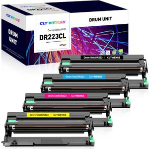 DR223CL Drum Unit Set 3-Pack Replacement for Brother DR223CL DR223 DR-223CL for MFC-L3710CW L3750CDW L3770CDW HL-L3210CDW L3290CDW L3270CDW Printer (Black/Cyan/Magenta/Yellow, 4-Pack)