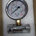 RIDGE WASHER Pressure Washer Gauge with 3/8 Inch Quick Connect Socket and Plug, 6000 PSI