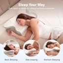 Alcedo Cervical Pillow for Cozy Sleep and Neck Pain Relief, Odorless Ergonomic Memory Foam Pillow, Orthopedic Bed Pillow for Side, Back & Stomach Sleepers