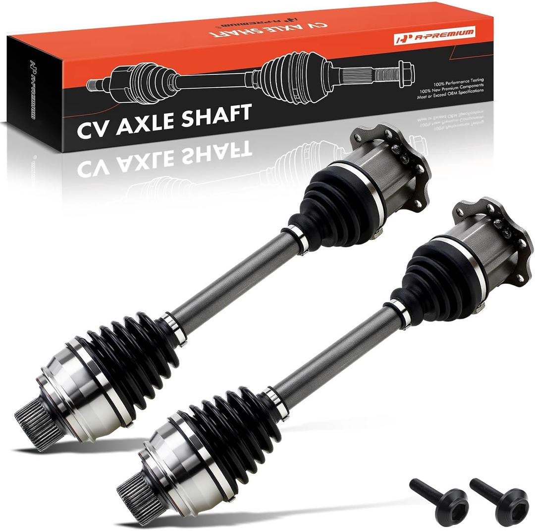 A-Premium Pair (2) Front CV Axle Shaft Assembly Compatible with Audi A6 2016, A6 A7 A8 Quattro 2012-2018, Q5 2009-2015, S6 S7 S8 2013-2018, RS7 2014-2018, SQ5 2014-2017, Driver and Passenger Side