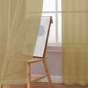 OWENIE Taupe Sheer Curtains 84 inches Long for Bedroom Living Room 2 Panels Set, Rod Pocket Solid Taupe Curtains, Soft Touch Elegant Voile Curtains & Drapes for Nursery, 42"x84", 2 Pcs (42"W x 84"L (Pack of 2))