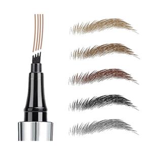 5 Colors Hair-like Strokes Eyebrow Pen, Mimics Natural Eyebrow Liquid Microfilling, Eye Brow Makeup by Linble (#1 Soft Brown)