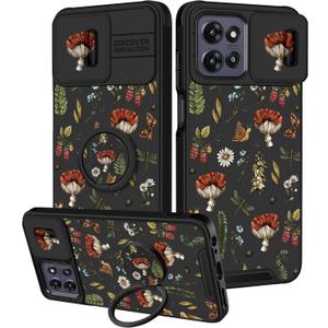 for Moto G Power 2026,for Moto G Power 2025/Play 5G 2025 Case - Women Girls Phone Cover Slide Camera with Ring Stand Holder Funda for Motorola G Power 2025/Paly 2025/G Power 2026,Plants