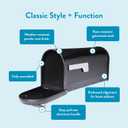 Architectural Mailboxes Chadwick Galvanized Steel Post Mount Mailbox, 8950B-10, Black, Medium Capacity