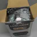 Vabaso Electric Lunch Box for Adults, 80W Heated Lunch Box Portable Food Warmer Lunch Box for Work/Men/Car/Truck with 1.5L 304 Stainless Steel Container Fork & Spoon, 110V/12V/24V (Dark Green)