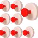 2 x 8 Pack Suction Cup Hooks, No Drill Bathroom Hooks for Glass & Tile | Reusable waterproof suction hooks for towels, robes and accessories on smooth glass, mirrors, tile and metal.