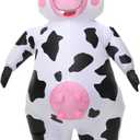Inflatable Cow Costume Funny Blow up Animal Costume Cow Suit for Cosplay Party Christmas Halloween Parade Carnival Festiva Suit (L (150cm-190cm))