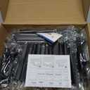 Ravinte 50 Pack Black Cabinet Handles 3 Inch Square Cabinet Pulls Matte Black Square Hardware for Kitchen Cabinets - 5 Inch Total Length