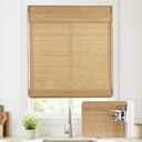 UNISHADES No Drill Cordless Bamboo Roman Shades, 21×64 in, Carbonized