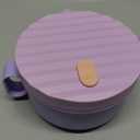 Microwaveable Ramen Noodle Bowl Cooker 40oz for Ramen, Pho, Soup, and Pasta, Dishwasher Safe and Portable, Ideal for Home, Office, Dorm, or Gift.Ai Love Peace (Purple)