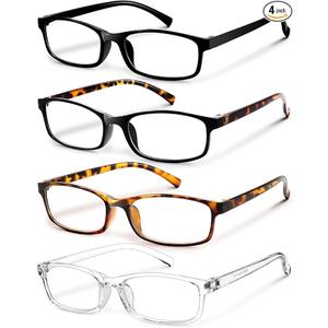 Gaoye +2.0 Multi Pack Reading Glasses  Blue Light Blocking Lenses, TR90 Frames, UV400  Eyeglasses with Clear Vision