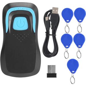 RFID ID/IC Card Reader Bluetooth Card Reader Code Scanner 13.56M/125Khz Frequency for/iOS/Android Bluetooth Devices(IC-Black)
