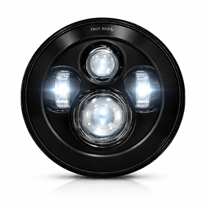 2 pack Eagle Lights 7" LED Headlight for Harley-Davidson® and Indian® Motorcycles - Generation I / Black Kit