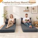 MeMoreCool Convertible Sofa Bed Queen, Corduroy Folding Couch Bed, Grey, 80" Queen