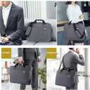 Voova Laptop Bag Case 17 17.3 Inch Computer Sleeve Messenger Bag with Shoulder Strap Expandable Waterproof Large Capacity Business Briefcase for Work Travel Fit 17-18 Laptop, Men Women, Gray