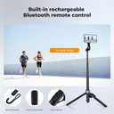 K&F CONCEPT Popod 72" Phone Tripod, 3-in-1 Clip & Magnetic Selfie Stick with Remote, Automatic Phone Tripod Stand, Compatible with iPhone 17-12 Series Osmo Pocket 4/3 Insta360 X5 Android Phones