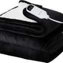 Bedsure Electric Blanket Full Size - Soft Flannel Heated Blanket, Fast Heating with 10 Time Settings & 6 Heat Settings, Warm Gift for Grandma (72x84 inches, Black)
