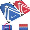 Portable Cornhole Set with 2 Collapsible Cornhole Boards, 8 Cornhole Bean Bags and Carrying Case for Yard Toss Game, Indoor Outdoor Camping Games for Family Parties (3 x 2-feet)