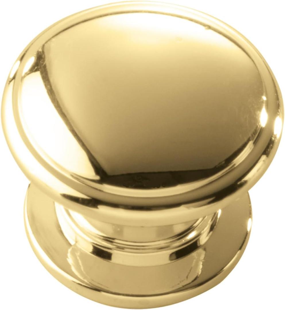 Hickory Hardware 10 Pack Solid Core Kitchen Cabinet Knobs, Luxury Cabinet and Dresser Knobs, Handle Pulls for Doors & Drawers, 1-1/4 Inch, Polished Brass, Williamsburg Collection Hickory Hardware 10 Pack Solid Core Kitchen Cabinet Knobs, Luxury Cabinet and Dresser Knobs, Handle Pulls for Doors & Drawers, 1-1/4 Inch, Polished Brass, Williamsburg Collection