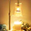 Candle Warmer Lamp with Timer - Adjustable Height, Electric Wax Melter in Gold for Cozy Aesthetic Bedroom Home Decor, Gift for Women, Mother, Friend, Birthday, Christmas