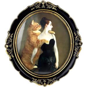 13x15 Oval Picture Frames, 13 By 15 Antique Poster Frames with Glass Front, Vintage Frame for Gallery Home Wall Decor (Black), 1PCS 13x15 Oval Picture Frame
