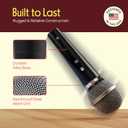 Pyle 3 Piece Professional Dynamic Microphone Kit Cardioid Unidirectional Vocal Handheld MIC with Hard Carry Case & Bag, Holder/Clip & 26ft XLR Audio Cable to 1/4'' Audio Connection (PDMICKT34),Black