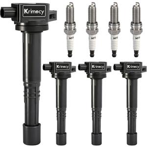 UF602 Ignition Coil Packs and Iridium Spark Plugs Compatible with Honda 08-12 Accord, 12-15 Civic, 12-15 Crosstour, 10-14 CR-V/ 13-15 Acura ILX 2.4L L4