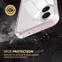 Puxicu Acrylic 2 in 1 for iPhone 16 Plus CaseAnti-Yellowing, Military-Grade Protection, Drop Shockproof Slim Phone Cover for iPhone 16 Plus 6.7", Clear+Light Pink
