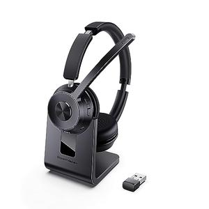 (Upgraded Version) Wireless Headset, Bluetooth Headset with Noise Cancelling Microphone, Best Headphones with Mic Mute & USB Dongle for PC/Computer/Laptop/Cell Phones/Remote Work/Call Center, Black