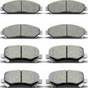 Front Rear Ceramic Disc Brake Pads Compatible with 2009-2015 Honda Pilot, 2007-2013 Acura MDX, 2010-2013 Acura ZDX
